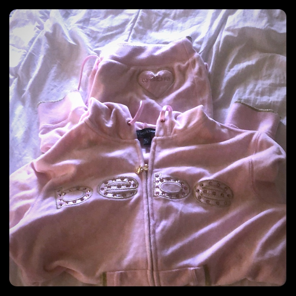 Bebe Light pink velour set